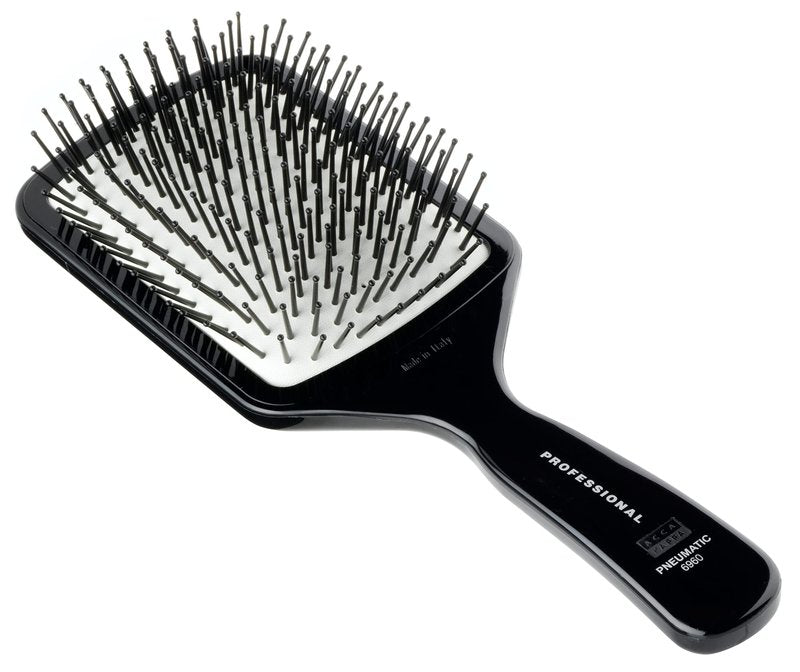 ACCA KAPPA Top Plastic Paddle Brush Large Heat-Resistant Pins Ergonomic Detangling Tool