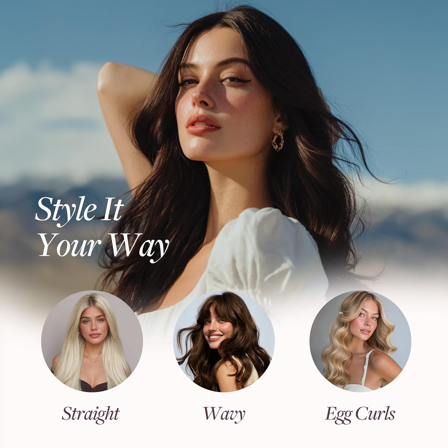 Invisi Edge Clip-In Hair Extensions Set - 16 Inch, 160g | Virgin Real Human Hair, #1B - 9 Pieces