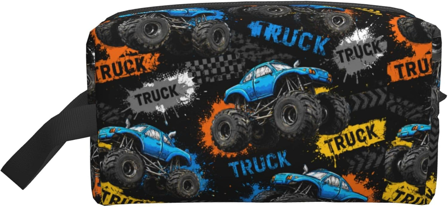 Kids Travel Toiletry Bag - Waterproof Hanging Cosmetic Pouch for Boys & Girls | Helicopter Design