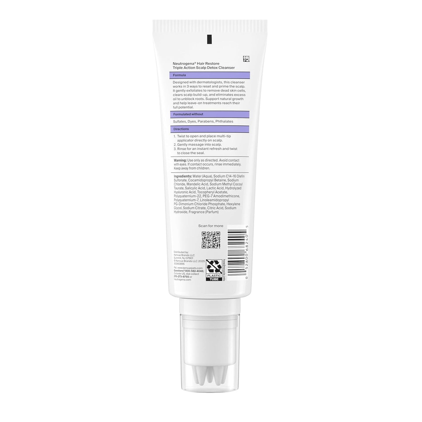Neutrogena Hair Restore Scalp Detox Cleanser - Triple Action Formula | 8 Fl Oz