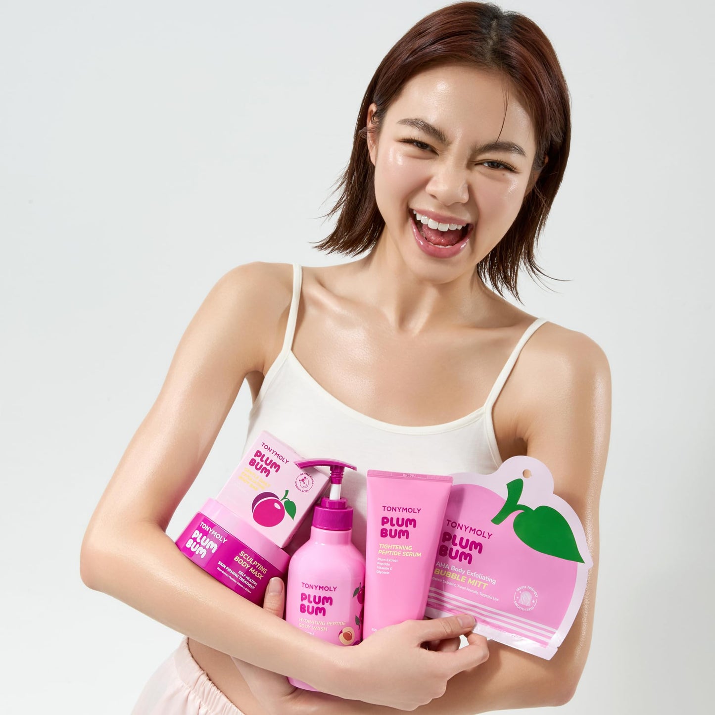 TONYMOLY Plum Bum Tightening Peptide Serum – Firming & Hydrating Body Serum with Plum Extract, Vitamin C & Glycerin, 6.76 fl oz