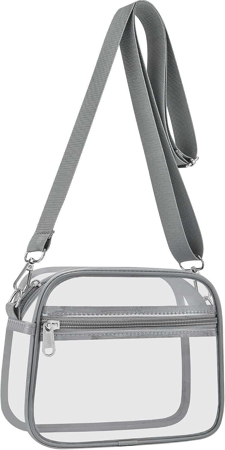 Clear Stadium Bag - Transparent Sports Fan Handbag with Adjustable Strap | Perfect for Concerts & Festivals