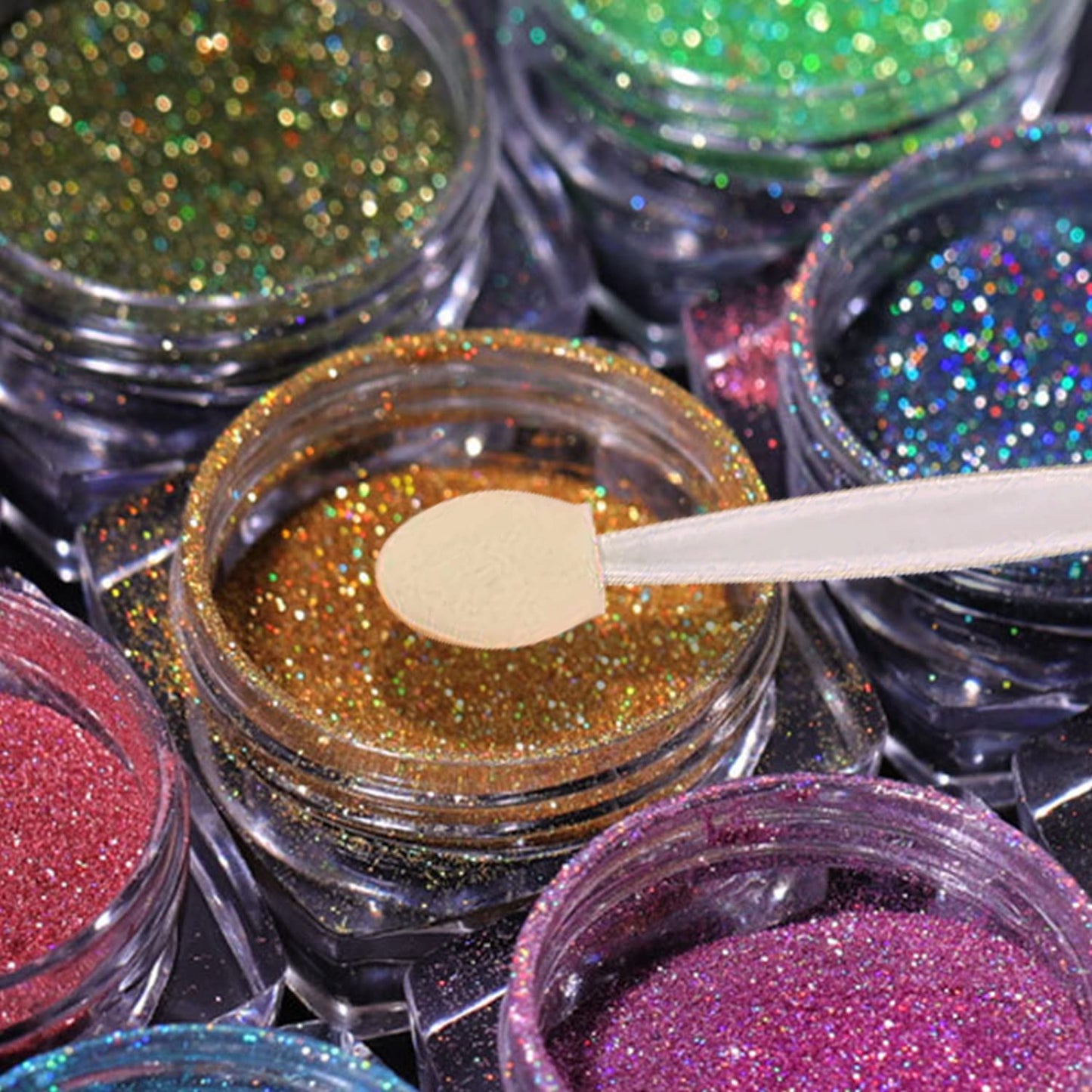 50 Pcs Eyeshadow Brush Set Bulk Disposable Makeup Eye Shadow Applicators Double Sided Sponge Ombre Nail Art Chrome Glitter Powder Tools Bundle Transparent Acrylic Dual Aesthetic Mini Stick