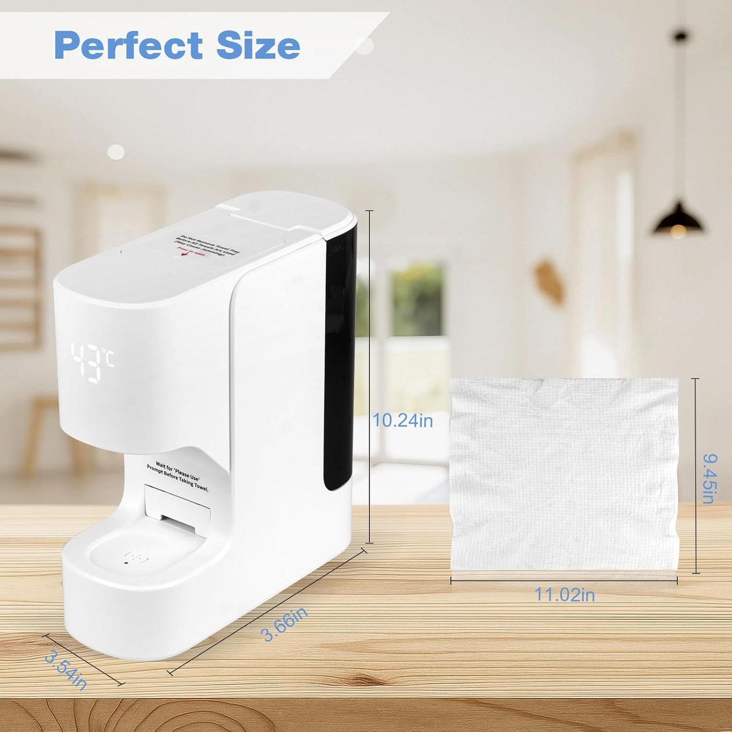 Mini Hot Facial Towel Warmer - Fast Heating Spa Towel Dispenser with Voice Alerts | 55°C (131°F), 20 Towels