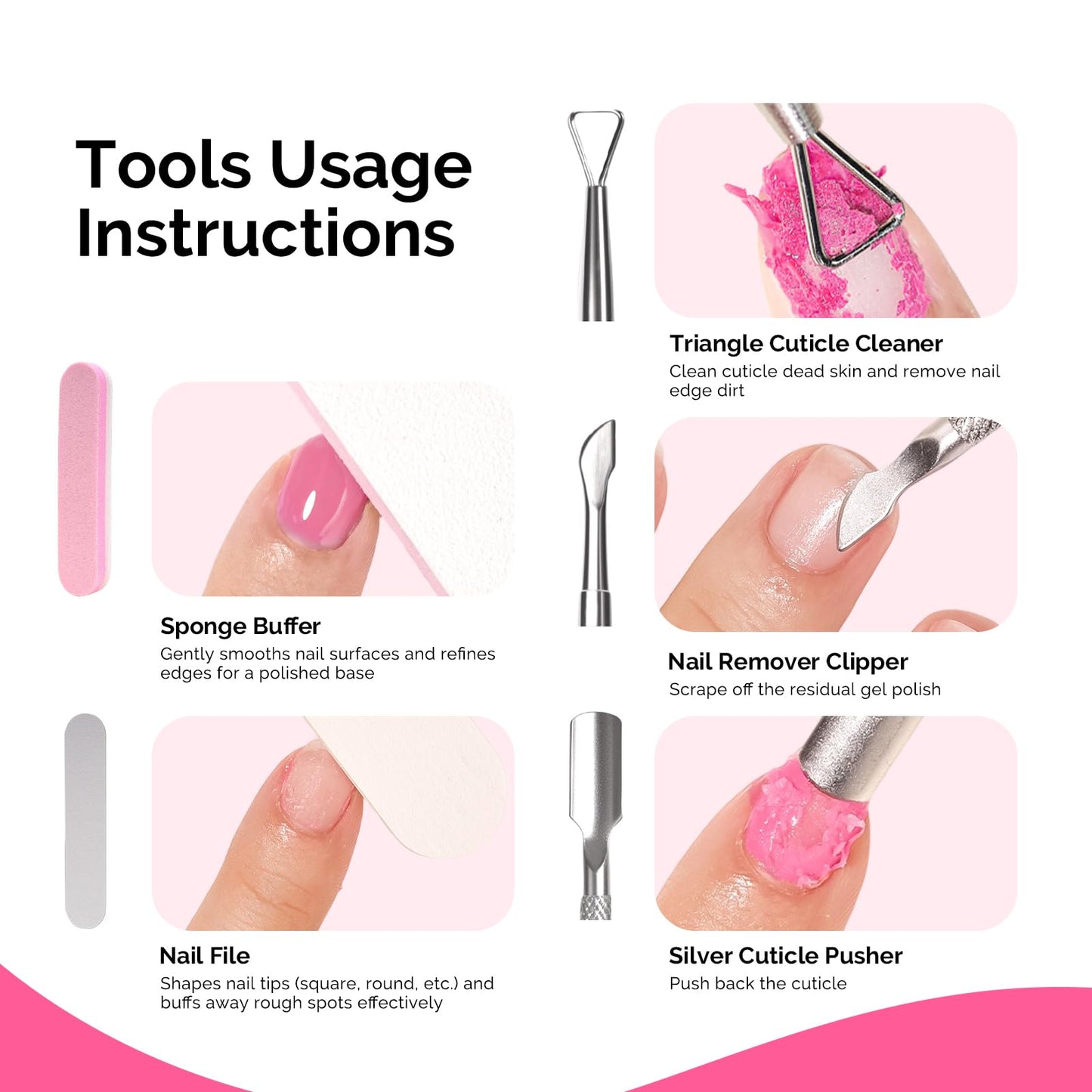 MelodySusie Gel Nail Polish Remover with Manicure Remover Kit, No Need Soaking or Wrapping, Easy and Quickly Removal in 5 Minutes for At-Home Manicure 15ml
