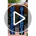 Happy Birthday Neon Door Banner - 12x71 Inch Indoor & Outdoor Sign