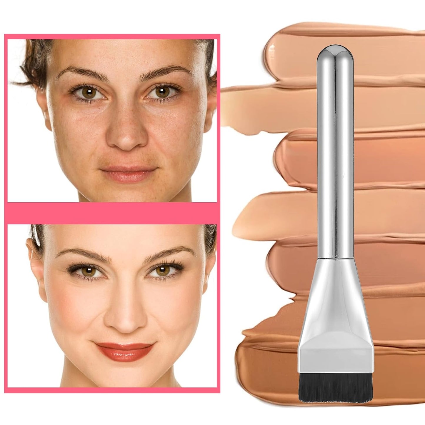 Makeup Spatula Set - 3 Pcs Mixing Palette & Foundation Spatula | Essential Makeup Tools for Women