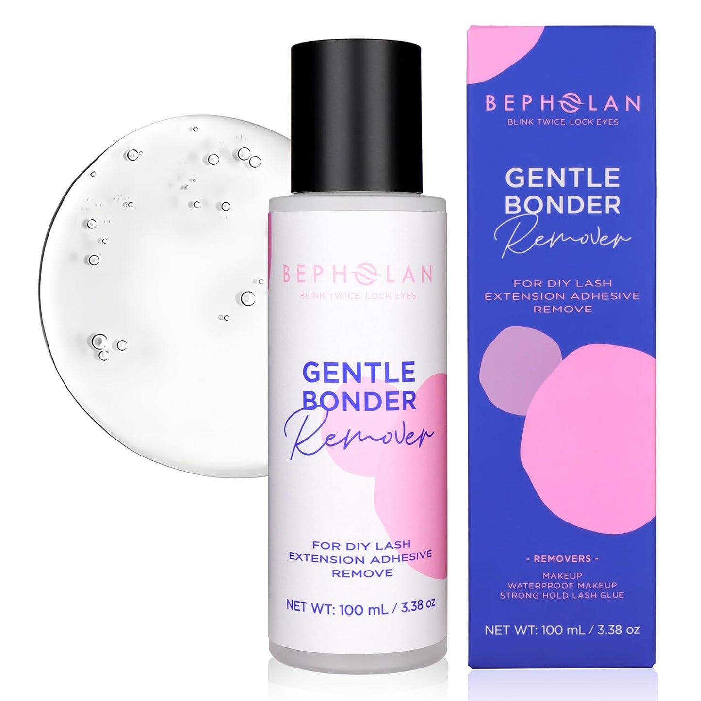 Lash Glue Remover & Serum | Organic Castor Oil for Longer, Thicker Lashes - Non-Irritating for Sensitive Eyes