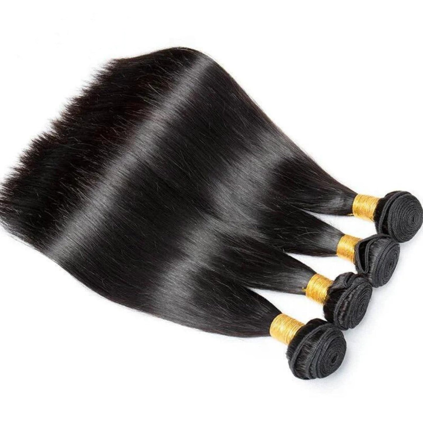 Straight Human Hair Bundles Natural Black Bundles Human Hair Straight 150g Color #1B Bundle Unprocessed Virgin Bundle 12 14 16 Inch