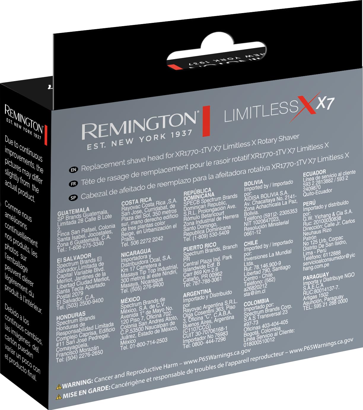Remington Rotary Shaver Replacement Head Compatible with Remington Limitless X7 Shaver, Titanium Twin Track Blades