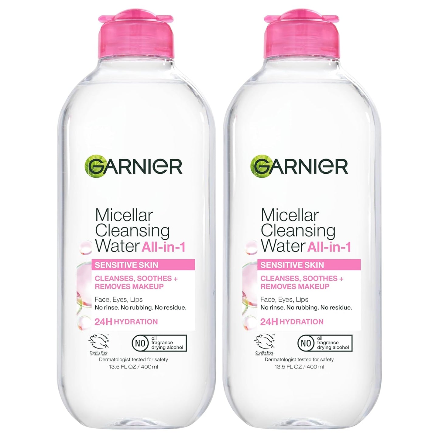 Garnier Micellar Water - Hydrating Facial Cleanser & Makeup Remover for Sensitive Skin | 13.5 Fl Oz (400mL)