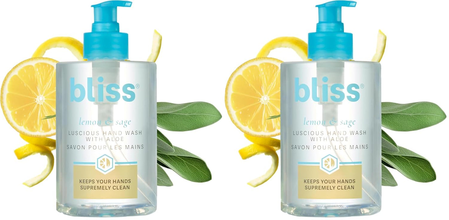 Lemon & Sage Happy Hands Duo - Hydrating Hand Wash & Nourishing Cream Set | Decorative Tray Included