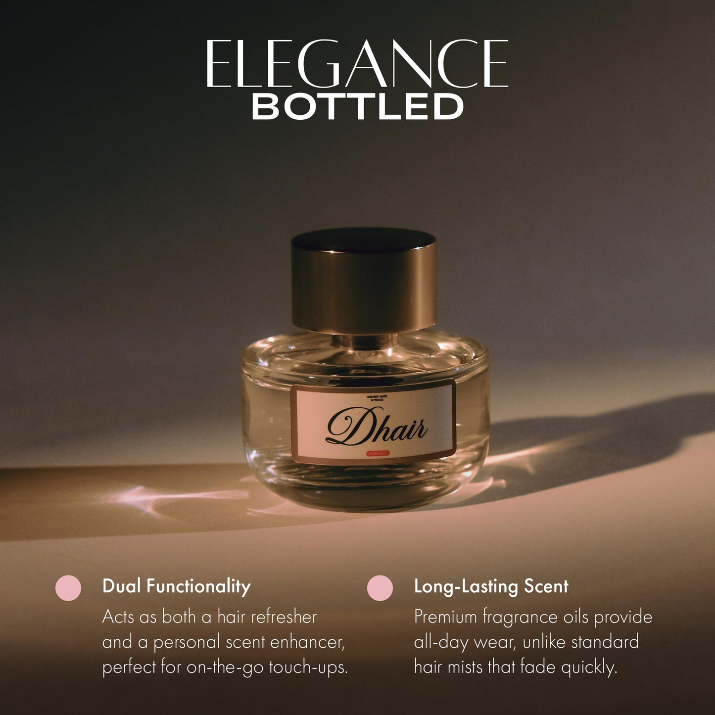 Women Hair Perfume Body Mist by Dhair - Crafted in France, Rustic Vanilla Aroma Infused with Argan Extract, Tropical Coconut Accord Jasmine Blossom, Ylang-Ylang Essence, Enduring Freshness - 1.7 Fl Oz