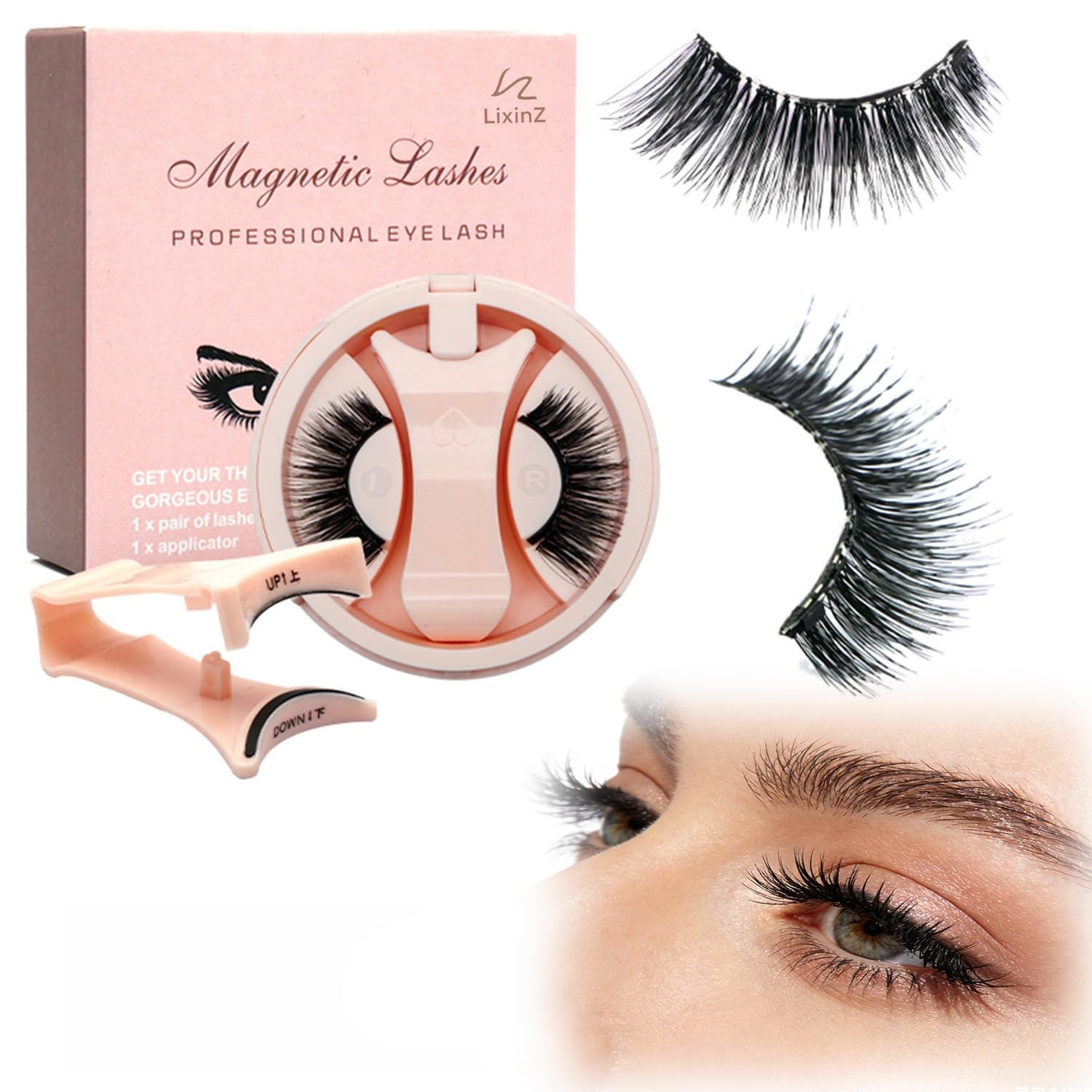 Magnetic Eyelashes Kit - Natural Look, Reusable & Portable | Easy to Apply Wispy Fluffy Lashes
