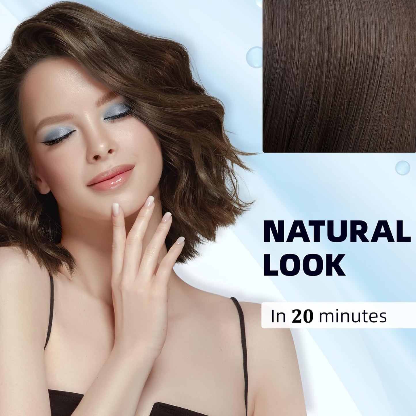 Ivnil Black Hair Dye Shampoo - 3-in-1 Semi-Permanent Color for Gray Hair | Unisex Formula