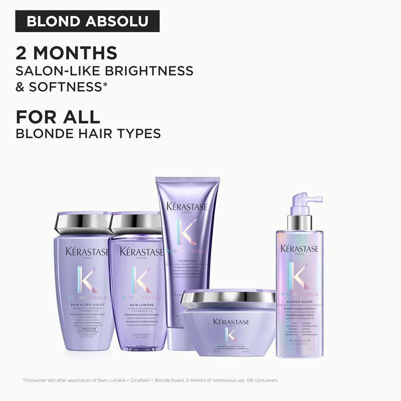 Kerastase Blond Absolu Cicaflash Conditioner - Nourishing Treatment for Bleached & Damaged Hair | Strengthens with Hyaluronic Acid