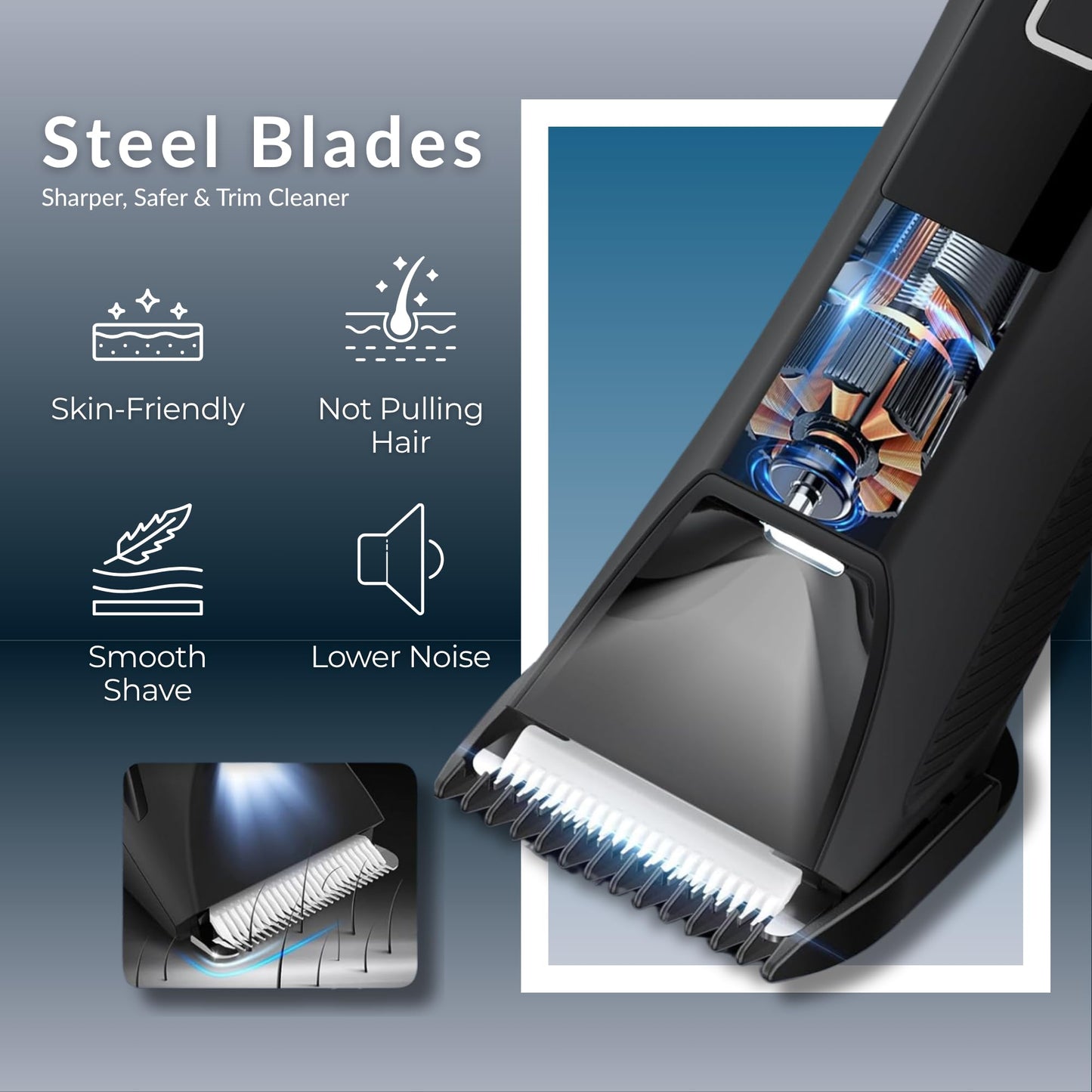Three-in-One Waterproof Wet/Dry Groomer with Travel Case and Travel Lock, Black, LED Display, Ball Foil Shaver, Nose Hair Clippers, and Groin & Body Hair Trimmer by Paradise Bliss, Black