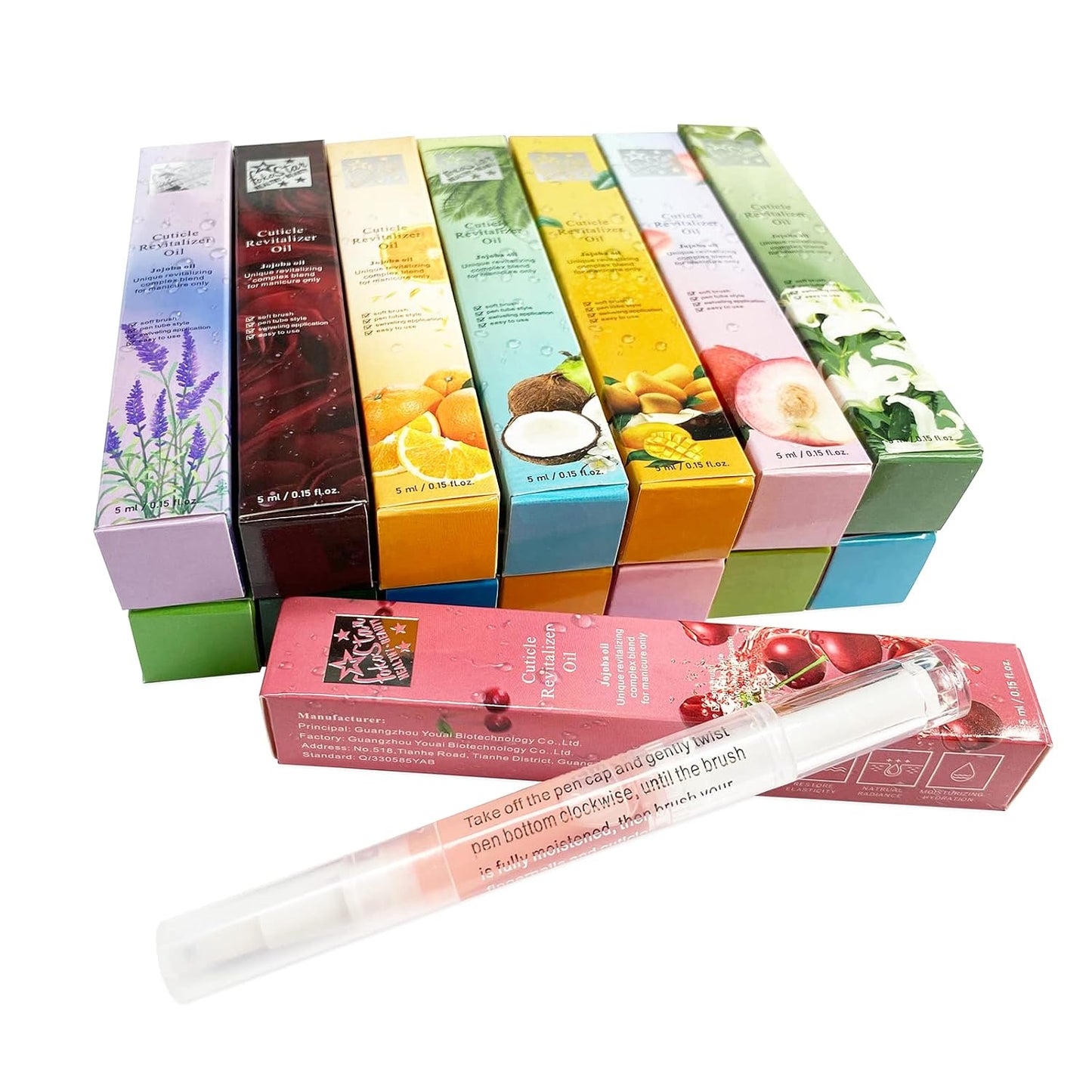Cuticle Oil Pen Set - 15pcs Nail Care Kit for Dry Cuticles | Revitalizing Moisturizer for Healthy Fingernails