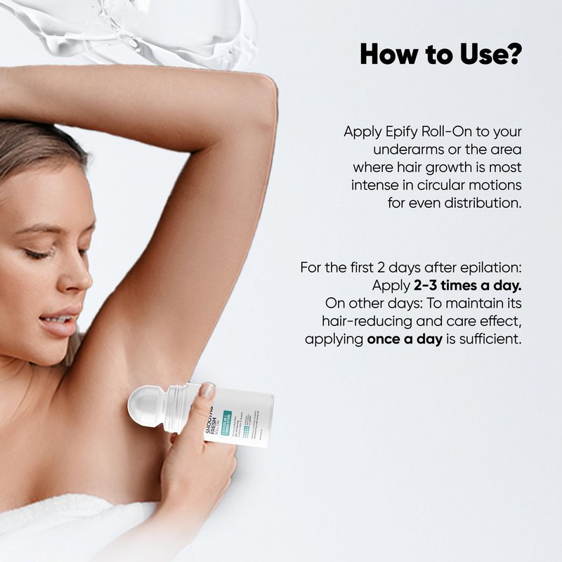 Epify Smooth & Fresh Roll-On, Eliminates Unwanted Hair, Controls Odor and Sweat, Smoothes Underarm, Reduces Ingrown Hair, 1.69 Fl Oz (6)