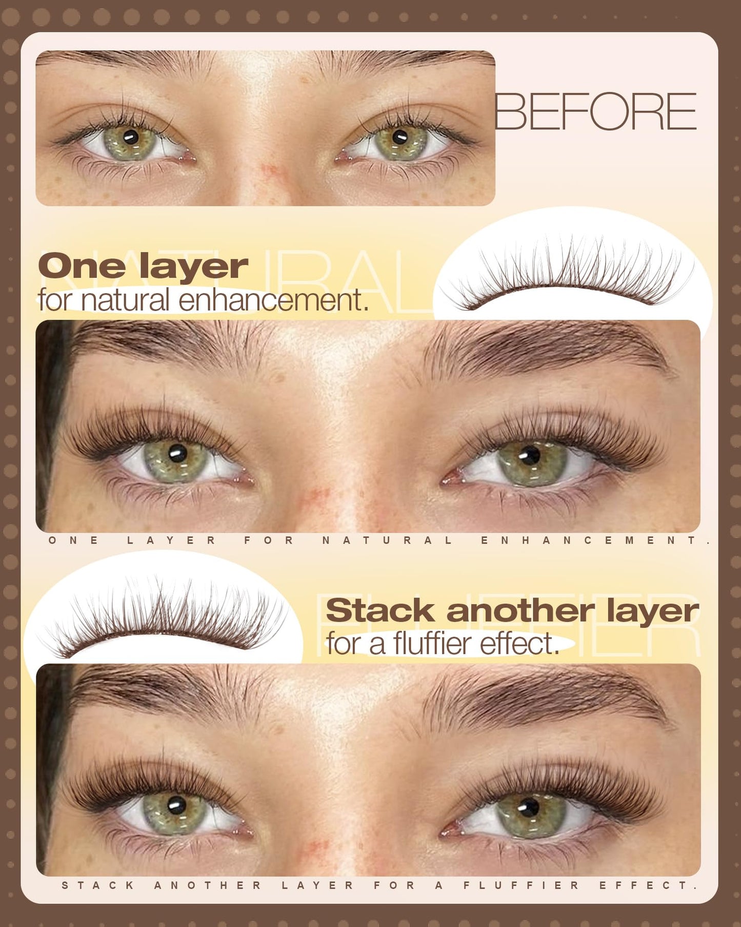 8-12MM Natural Lash Clusters Brown Eyelash Clusters Clear Band Cluster Lashes Cloud-Like Cluster Eyelash Extension Fluffy Individual Lashes Extensions Ageless Beauty (CC Curve,120Pcs)