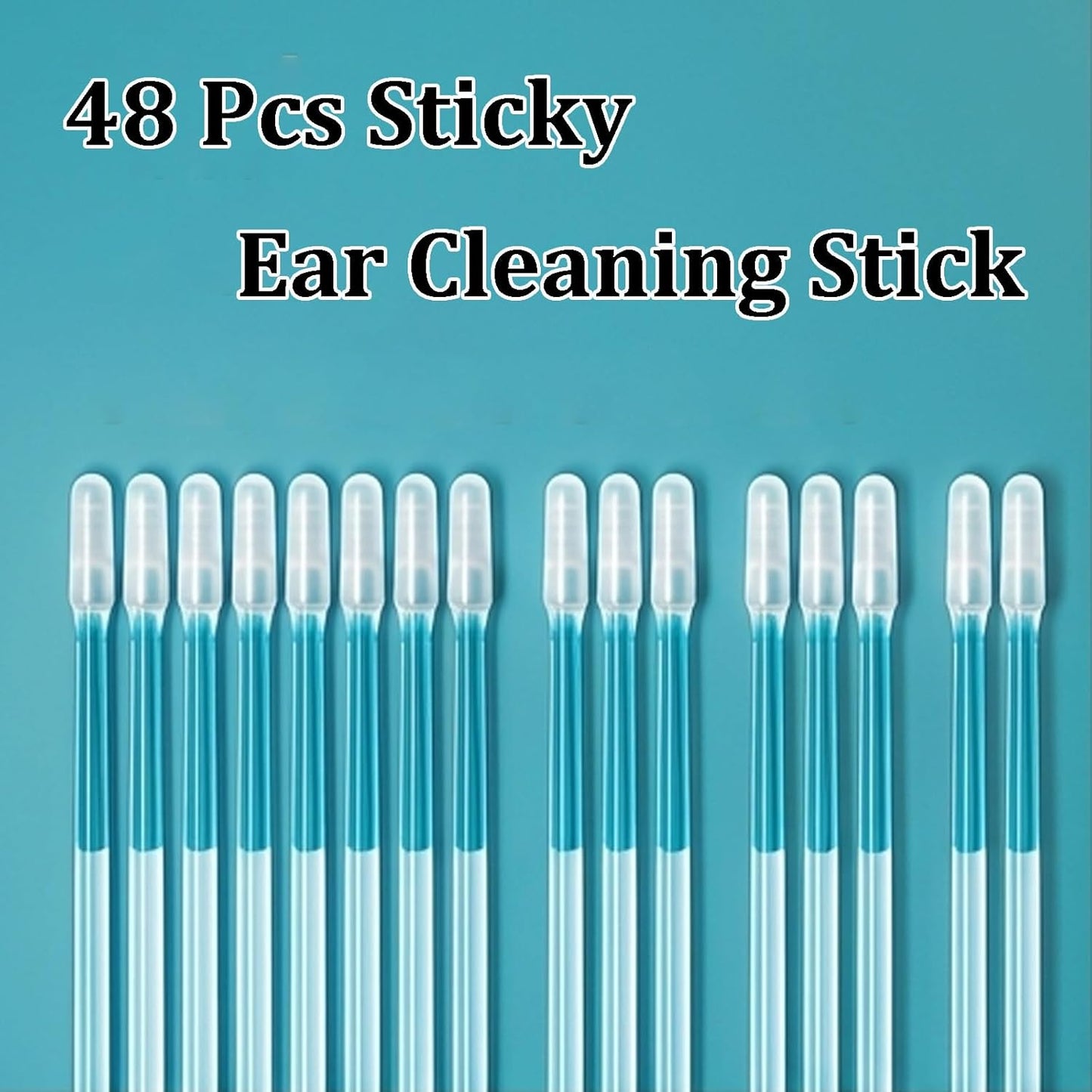 Sticky Ear Cleaning Sticks - 48 Pcs Adhesive Ear Wax Removal Kit | Gentle Tool for All Ages
