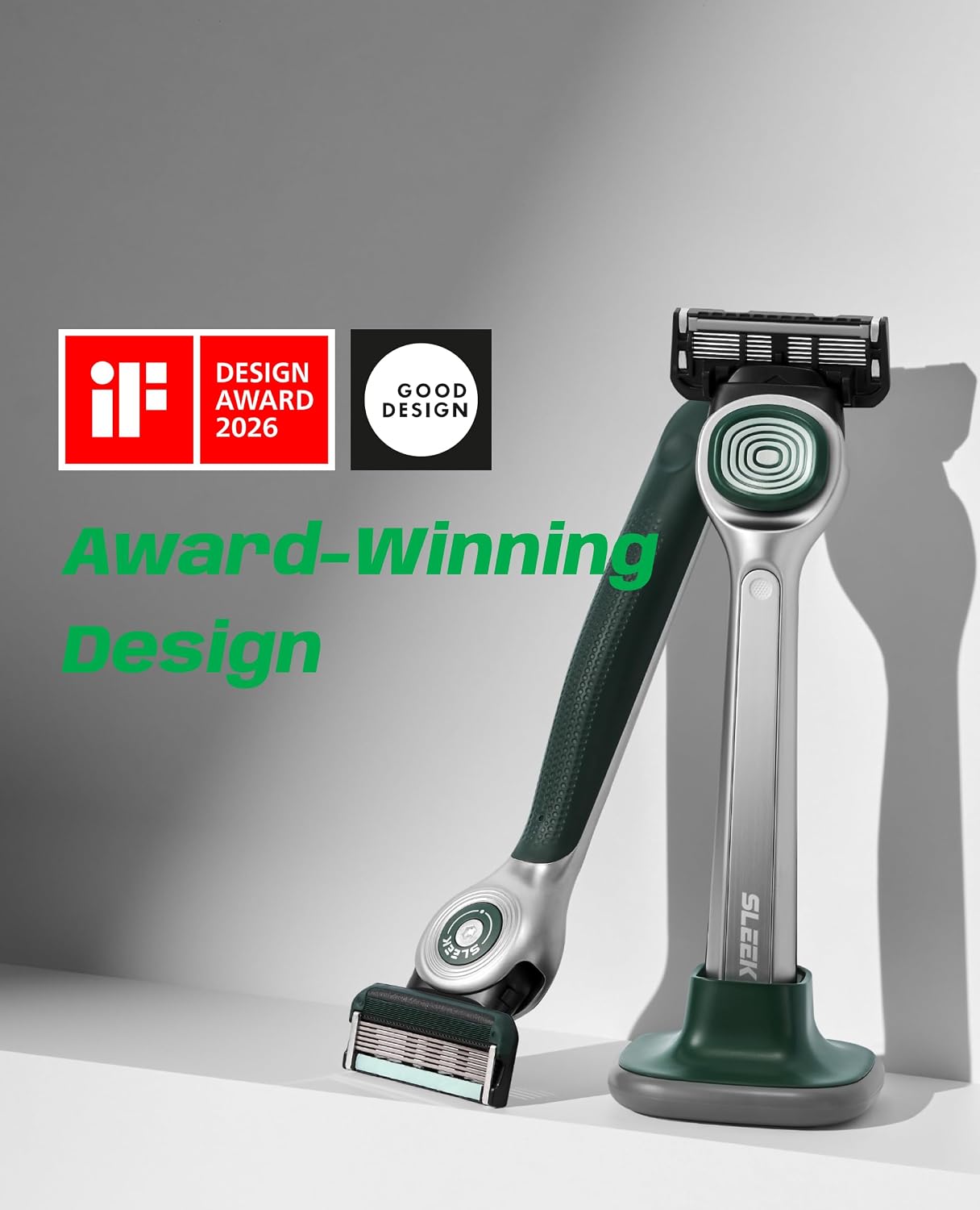 DORCO Sleek 6 Blade Razor for Men - Multi-Flex Technology for a Smooth Shave | Includes Handle + 2 Cartridges