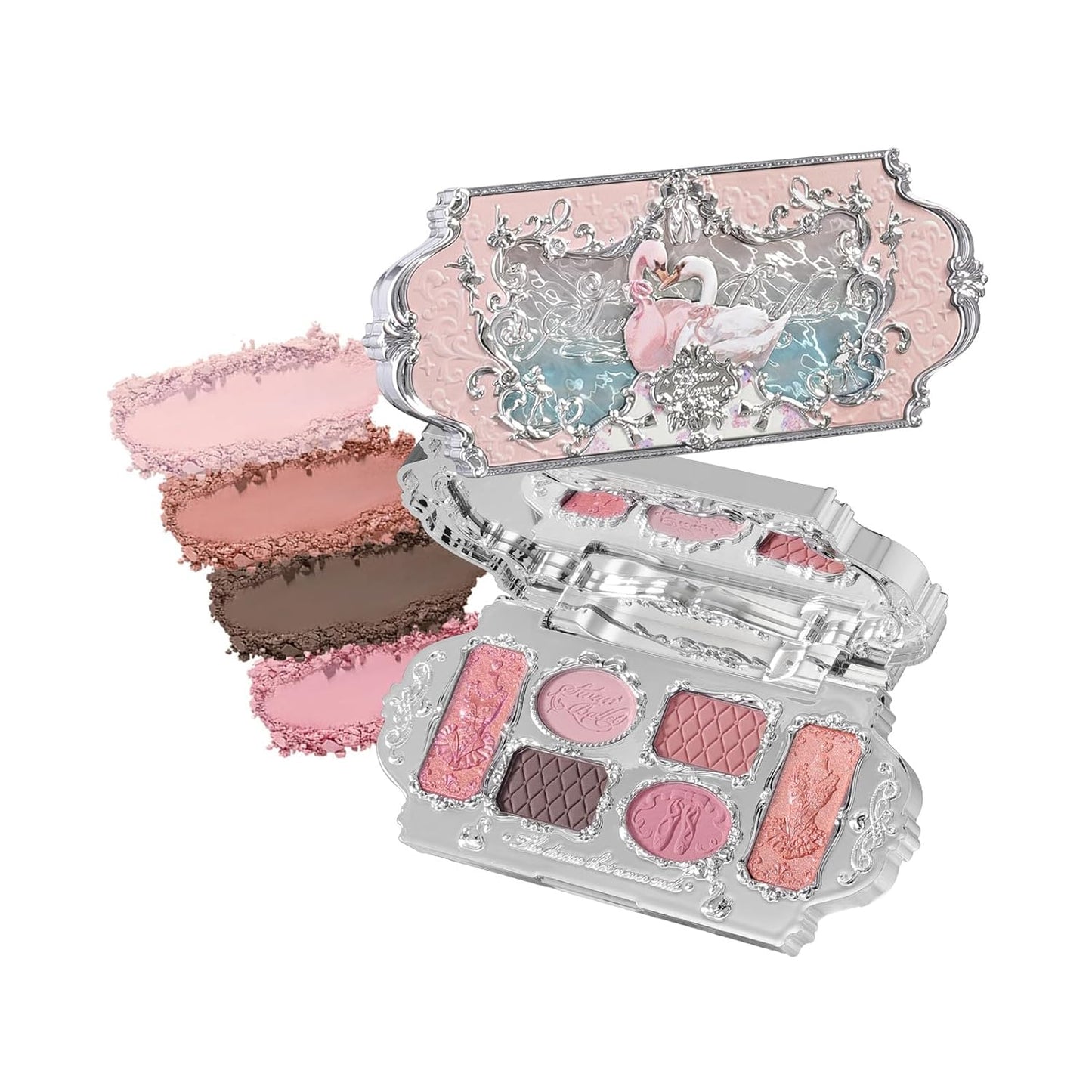 Swan Ballet Six-Color Makeup Palette - Neutral Pink Shades with 4 Matte & 2 Shimmer | 0.23 Oz