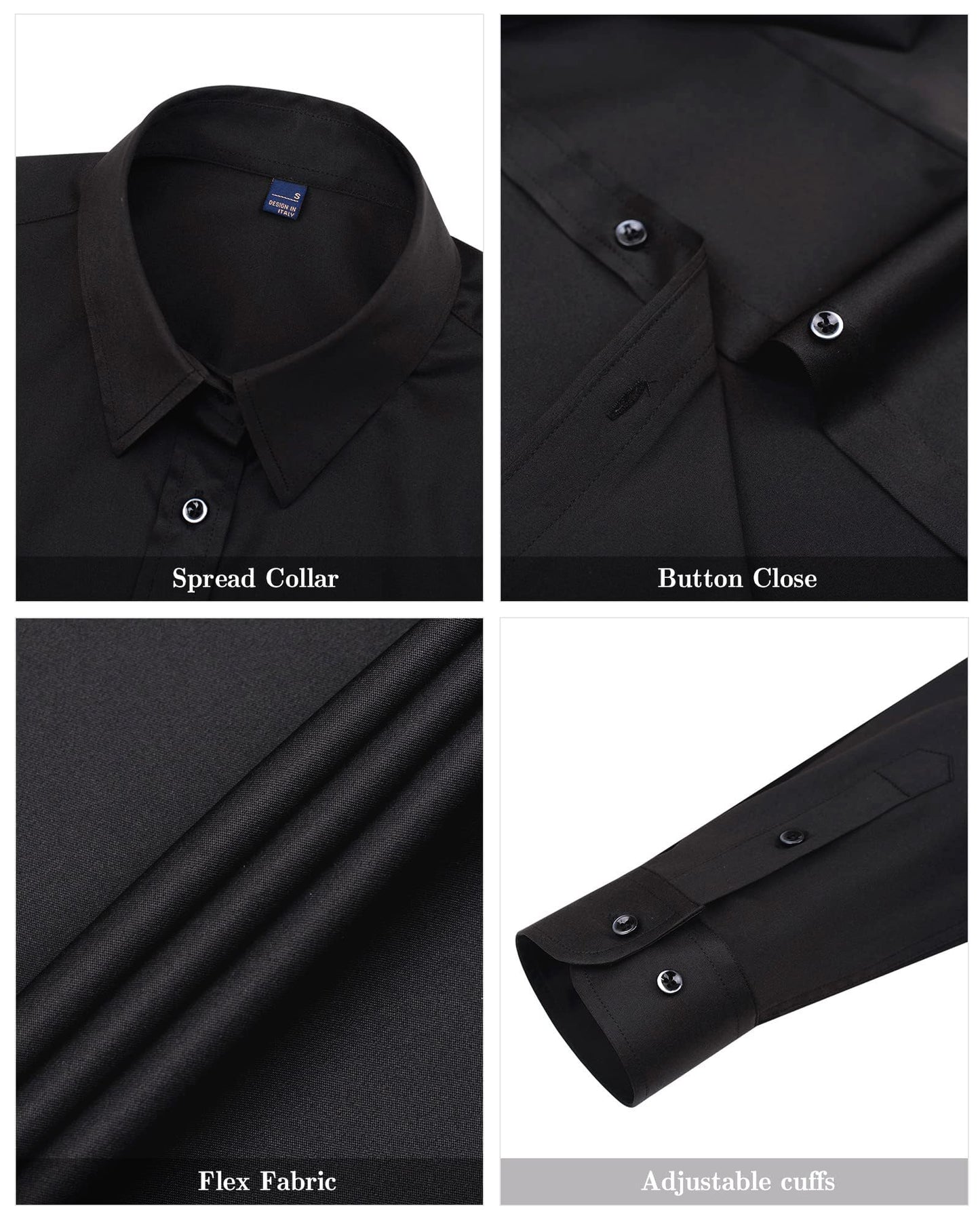 J.VER Womens Dress Shirts Long Sleeve Button Down Shirt Wrinkle-Free Business Casual Blouse Office Work Tops