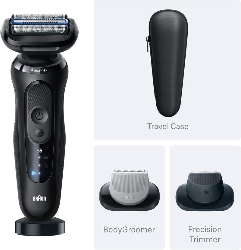 Braun Electric Razor for Men - Series 5 Beard Shaver with Body Groomer & Travel Case | S5 5155cs