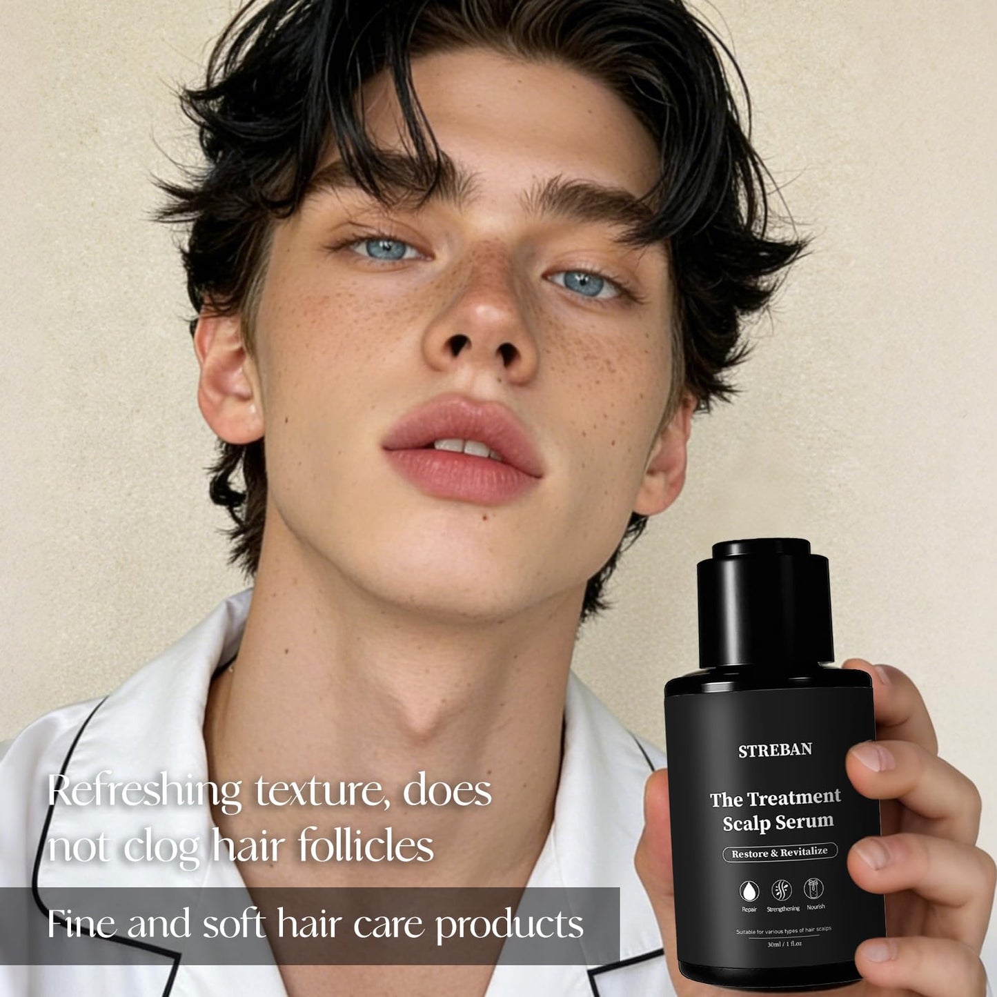 STREBAN Professional Hair Serum Bundle - Day & Night Strengthening, Breakage Recovery & Scalp Nourishment System (Professional Hair Serum Bundle (2 Piece))