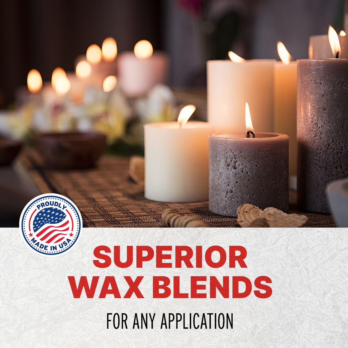 Blended Waxes, Inc. Multi-Purpose Paraffin Wax for Candle Making, Easy-to-Use Bulk Pastilles, Ideal for Lubricating, Waterproofing, Canning & More, Premium Paraffin Wax Refills, 10 lb Pack