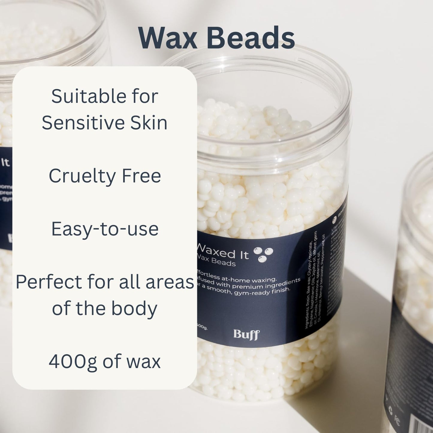 neuBuff Super Set Wax Kit for Hair Removal, Complete At-Home Waxing Solution with Wax Warmer, Wax Beads, Wax Applicator Sticks, Pre- and Post-Sprays in Convenient Storage Bag for Easy Organization