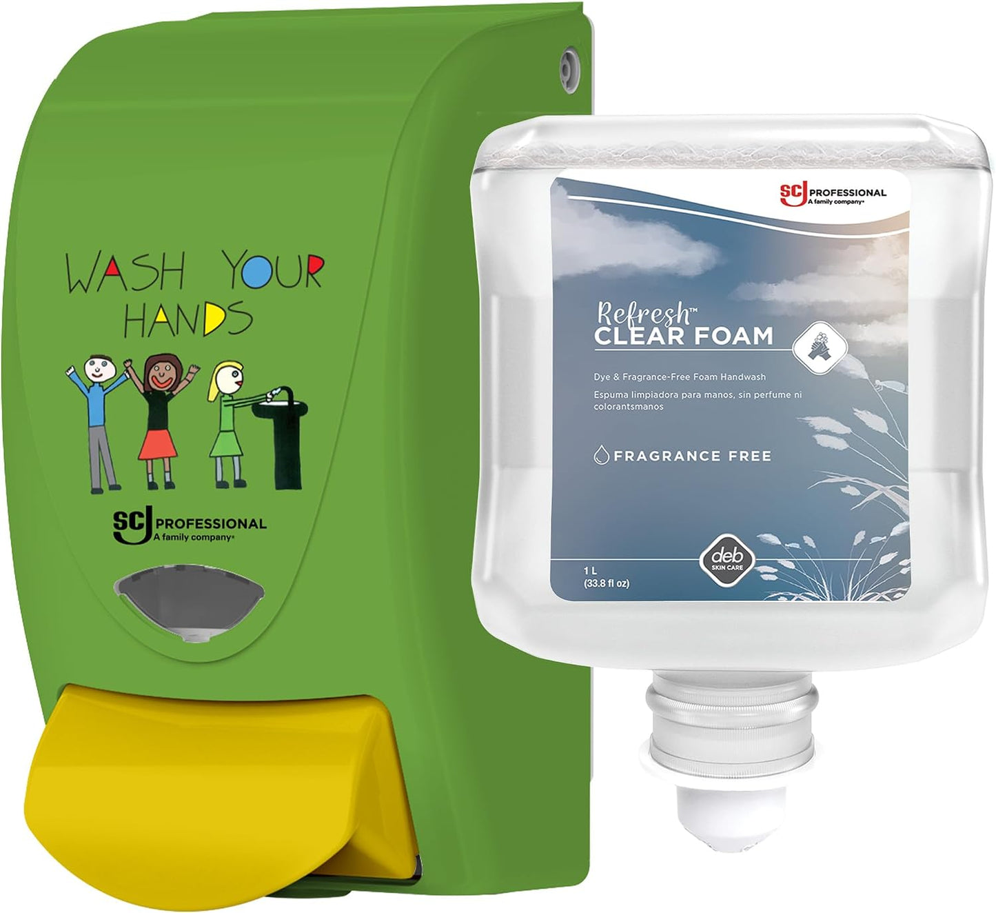 Azure Foam Hand Soap Dispenser Kit - Wall Mount with 1L Refill Cartridge | Professional Use Only