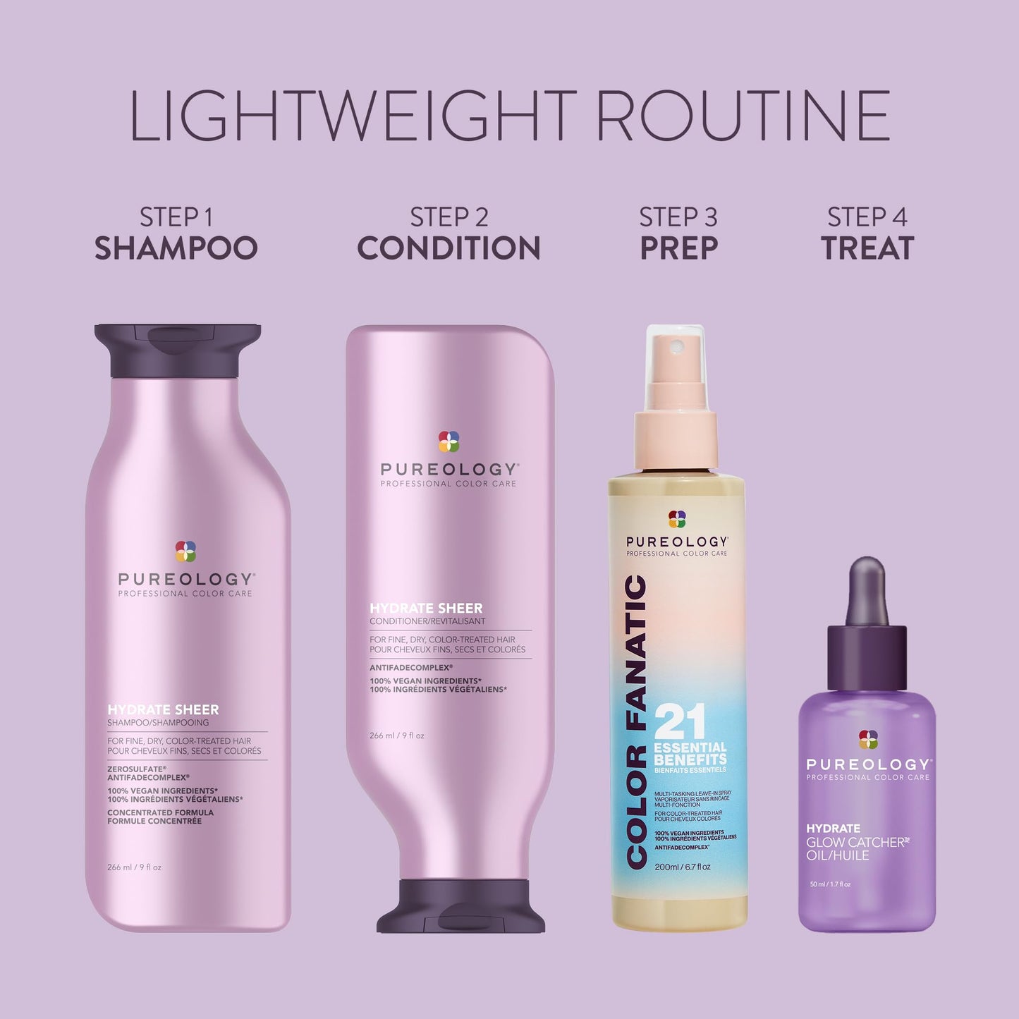 Pureology Hydrate Sheer Shampoo - Lightweight, Moisturizing Shampoo For Fine, Dry, Color Treated Hair, Sulfate-Free & Vegan
