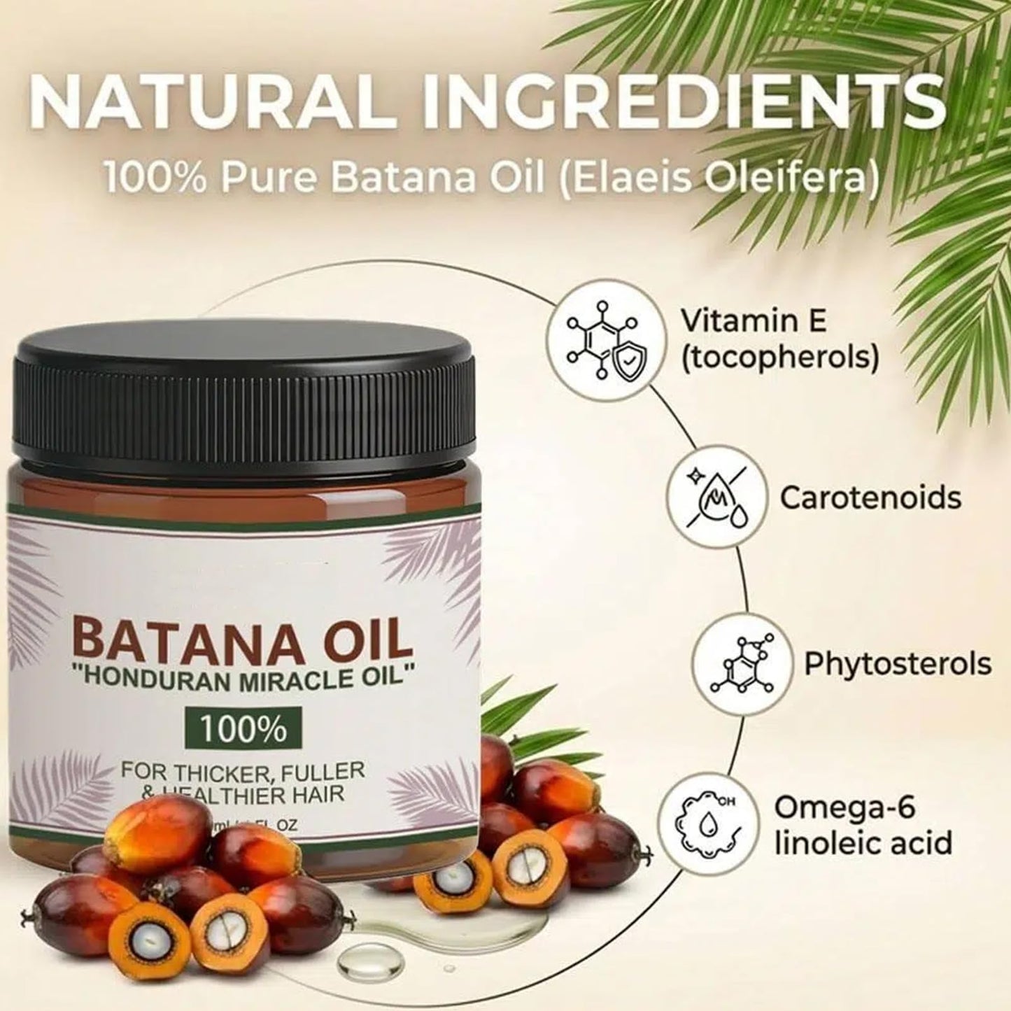 Yicengy 2Pcs Oil for Hair Growth, 100% Pure Organic Batana From Honduras, Scalp Oil Promotes Hair Thickness, Effective Hair Care With Promotes Hair Thickness & Good Texture for Men & Women