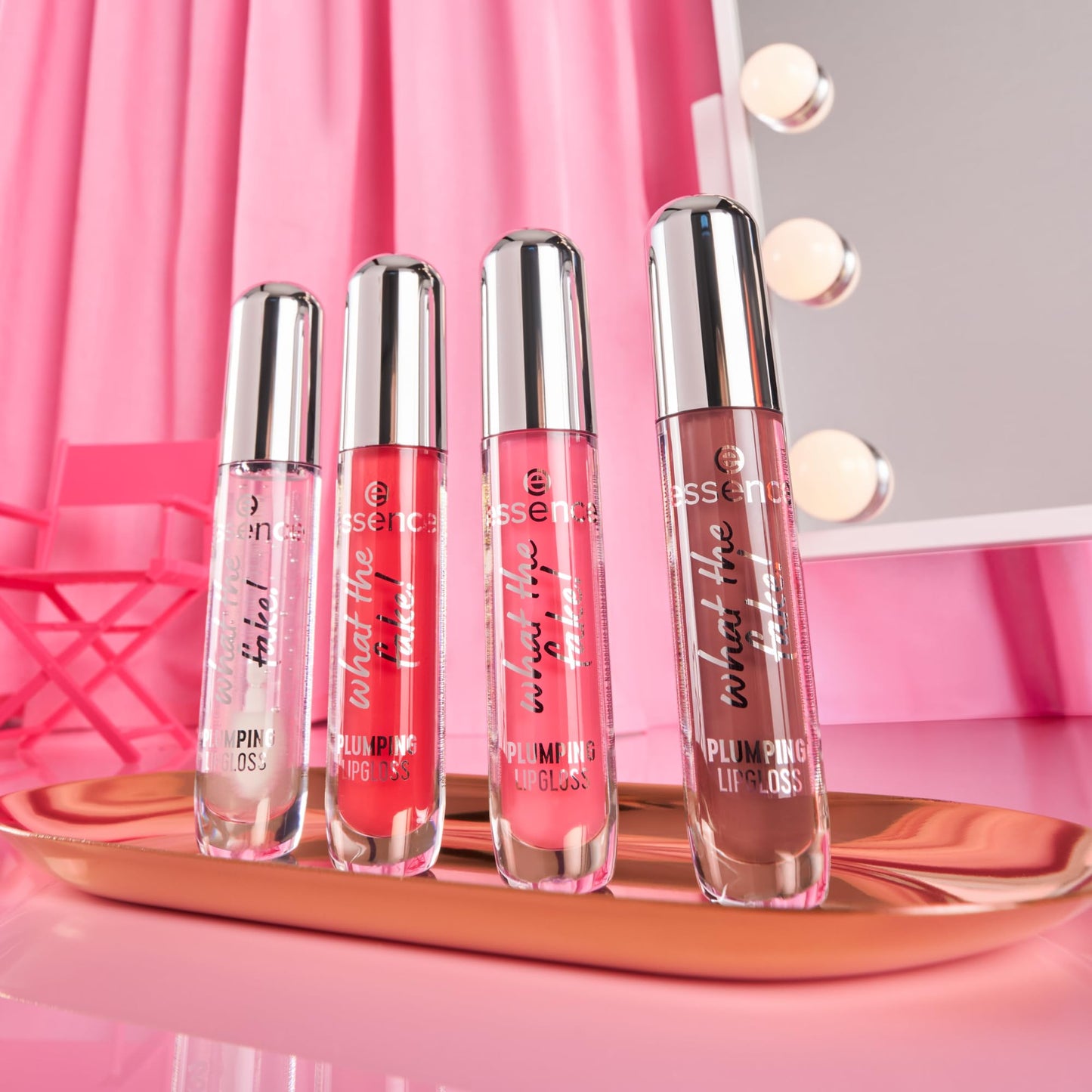 essence | What The Fake! Plumping Lipgloss | High-Shine, Glass-Like Finish | Instant Plumping Effect | Infused with Hyaluronic Acid | Vegan & Cruelty Free (103 | Bare But Better)