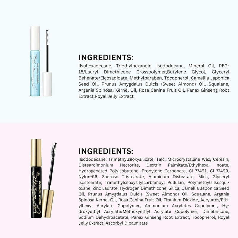 Heroine Make Long & Curl Mascara - Waterproof Black Formula with Volumizing & Curling Benefits | Includes Gentle Eye Makeup Remover