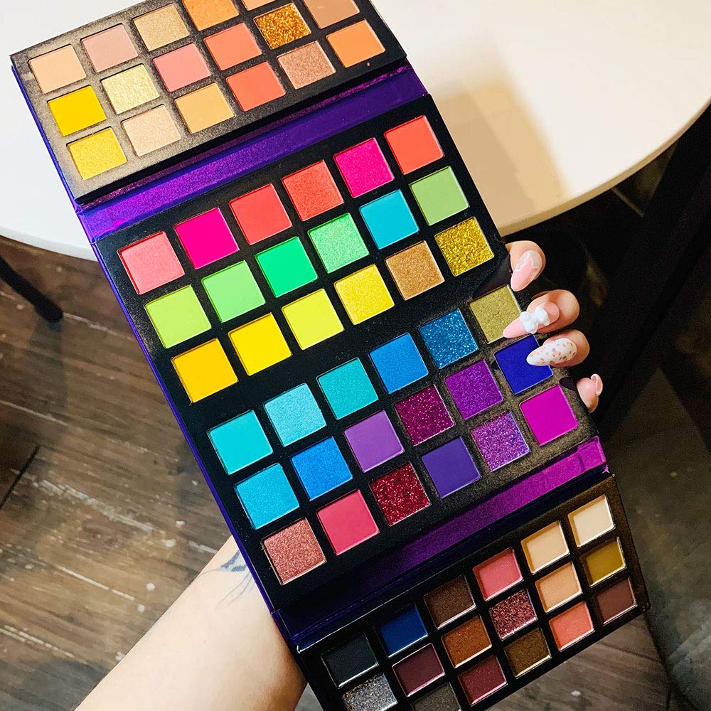 72 Colors Ultra Secret Eyeshadow Palette - Matte, Shimmer & Glitter | Blendable Pigmented Makeup Kit