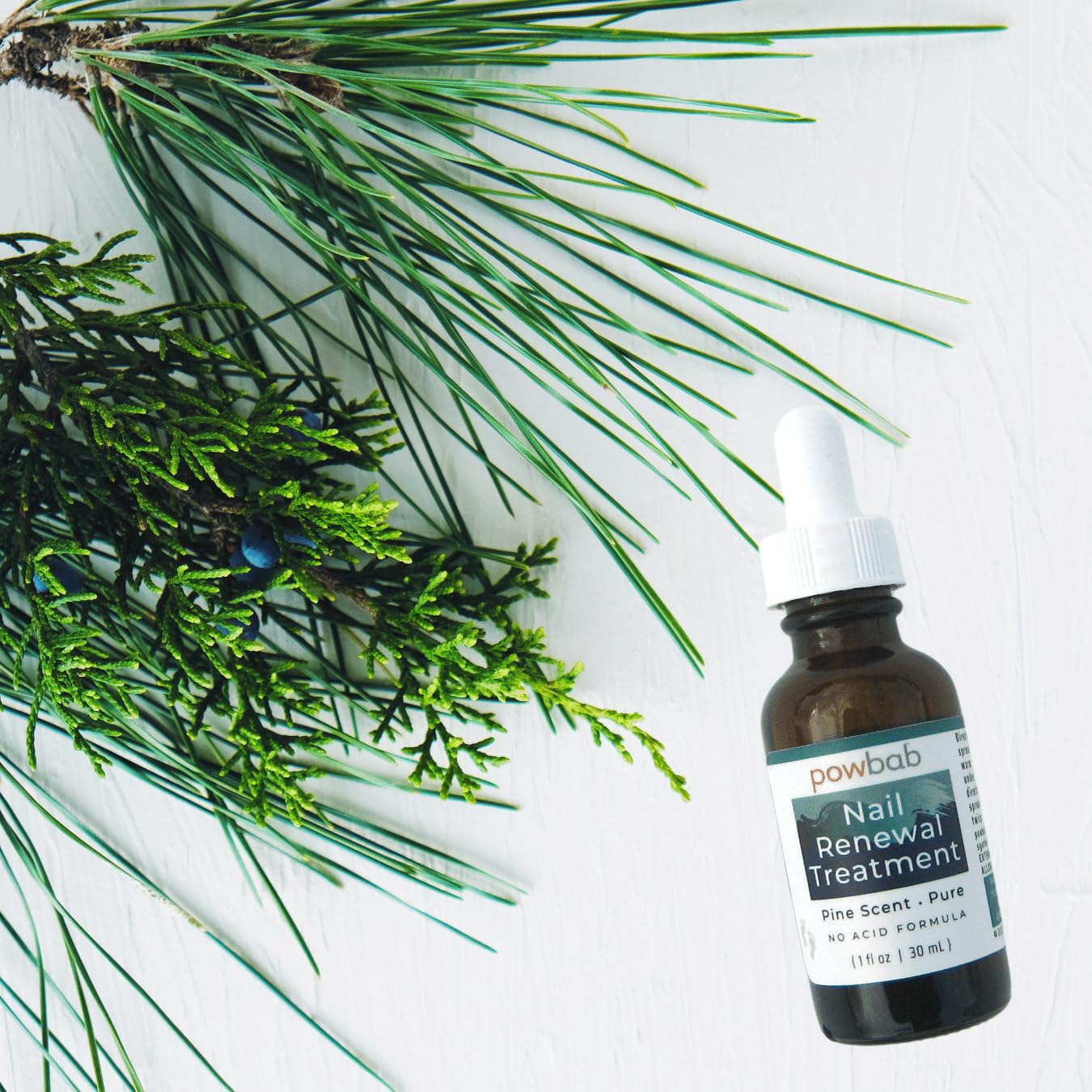 powbab Nail Renewal Treatment for Toenail. Pine Needle Scent, No Acid Formula. 100% Natural Solution Toenail Treatment Extra Strength for Foot and Nail. Natural Toe Nail Treatment - 1 oz