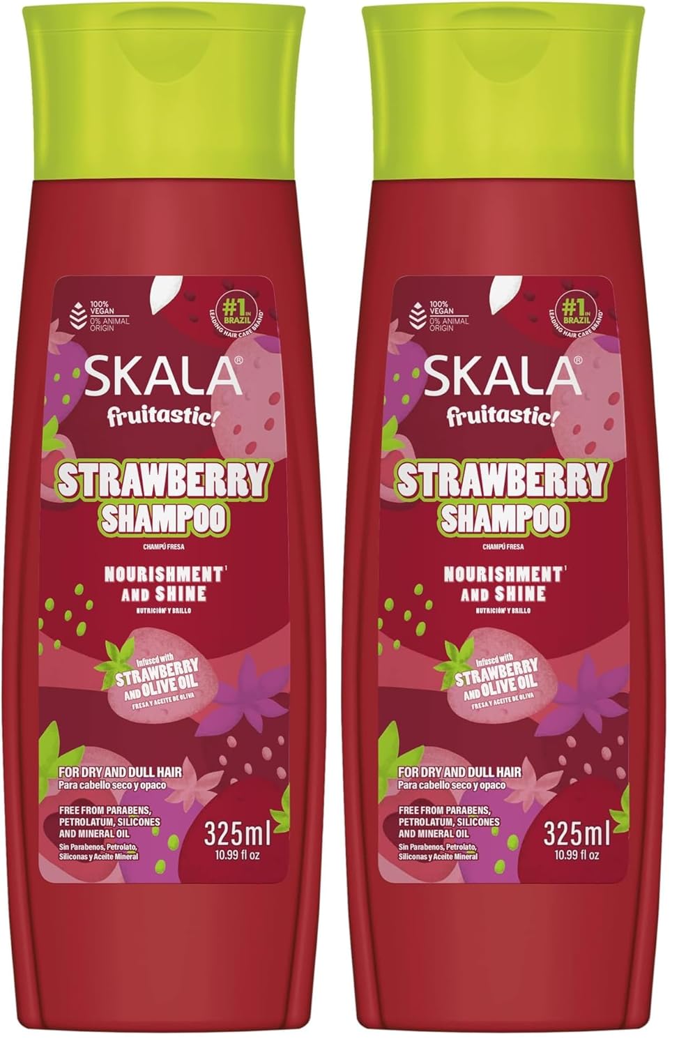SKALA Strawberry Fruitastic Shampoo - Hydrating Care for All Hair Types | 10.99 fl oz