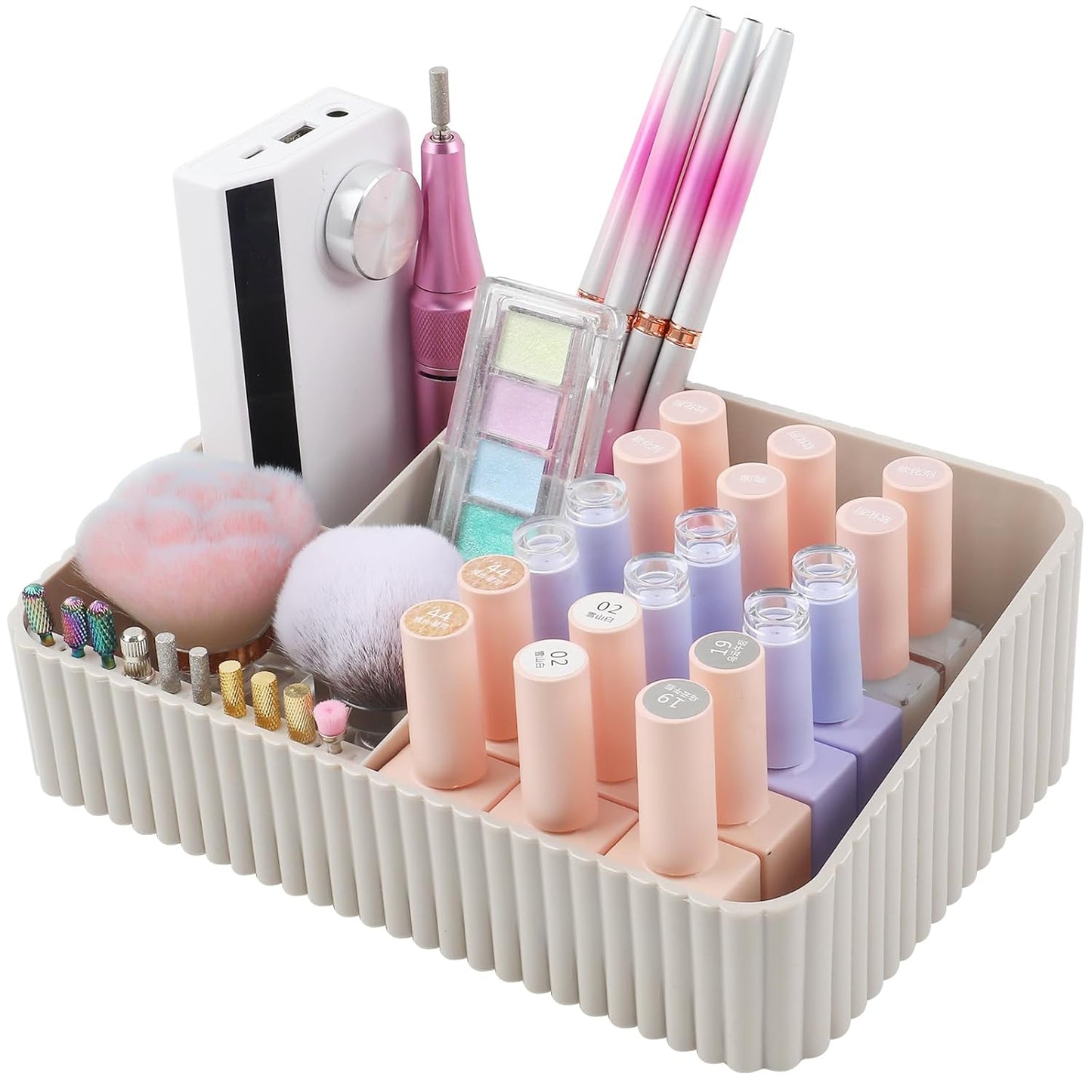 Nail Drill Machine Storage Box - 10-Hole Transparent Acrylic Bit Holder | Professional Organizer for Nail Tools