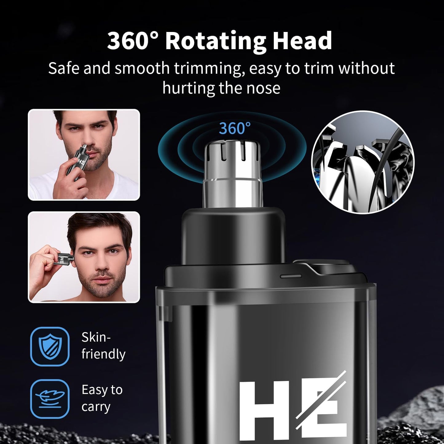 Professional Hair Clipper Set for Men - Cordless Barber Clippers & Trimmer Kit | Electric Beard & Nose Trimmer, Grooming Tools