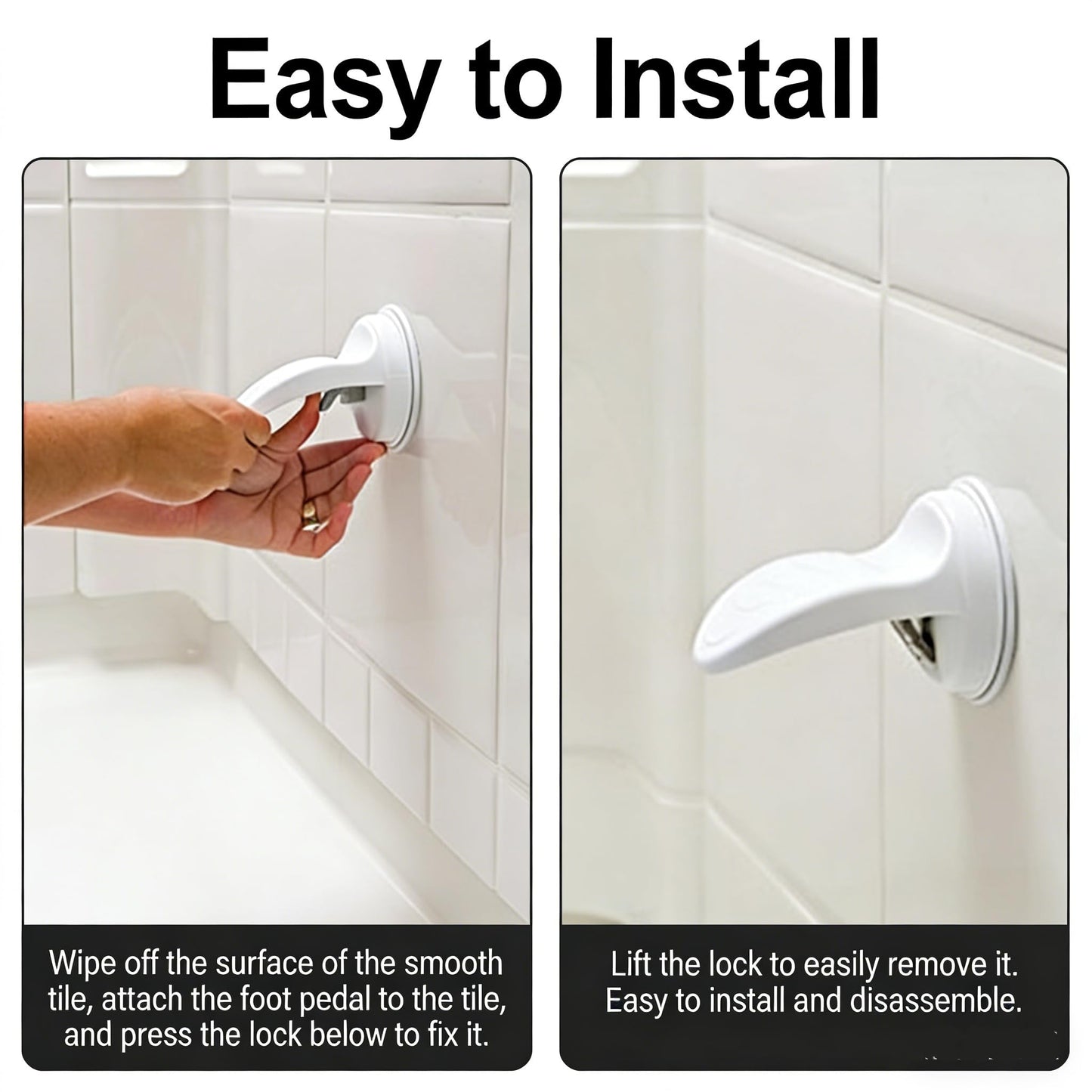 Shower Foot Rest for Shaving Legs with Strong Suction Cup Non-Slip Shower Step for Smooth Surface Bathroom Support Shaving Foot Rest Pedal