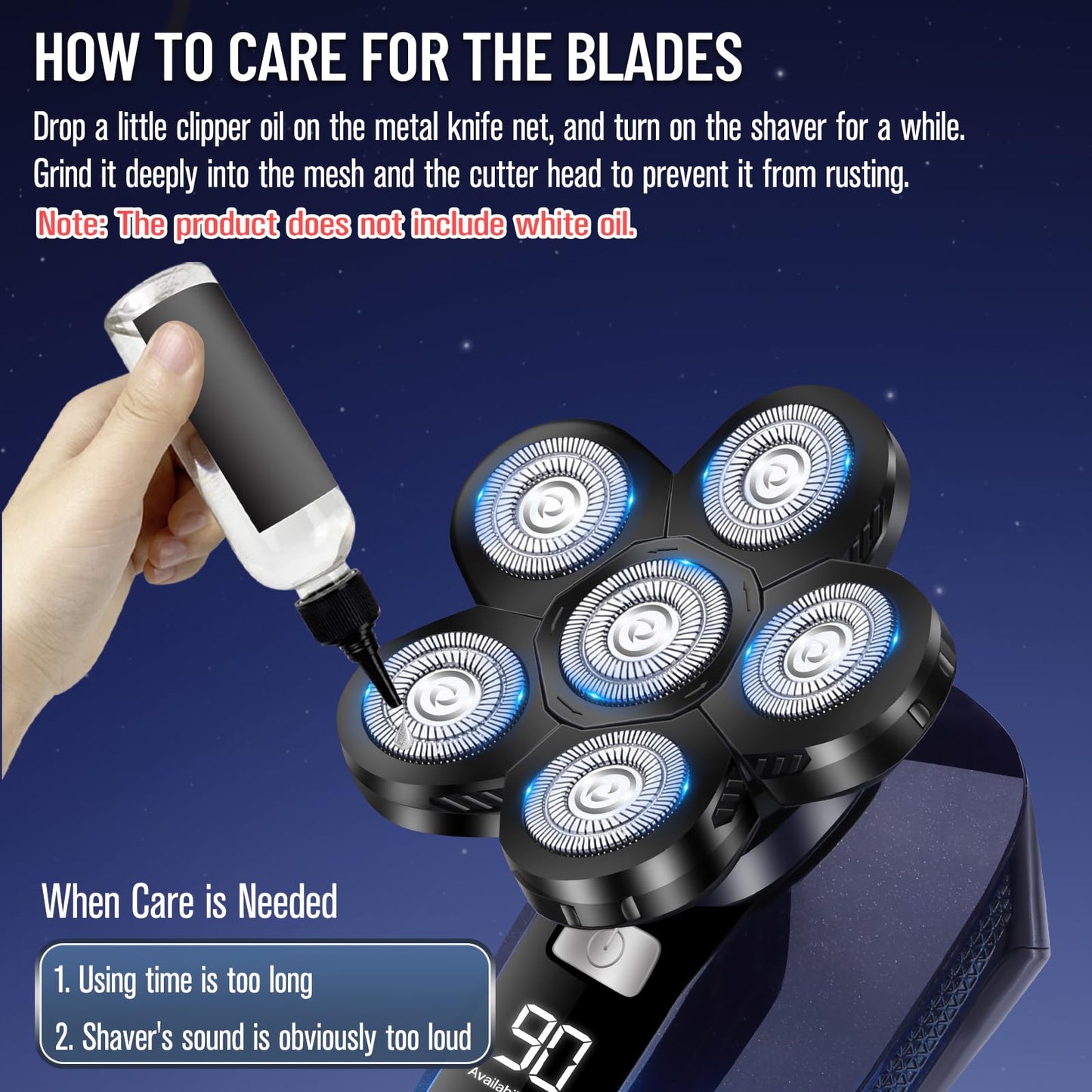 Replacement Heads for Main Shaver Brands, Shaver Blade Heads Replacement for Electric Razor for Men, Head Shaver Bald Shaver Replacement Heads with Blade Cover Shaver Head (6 Head Blades For Men)