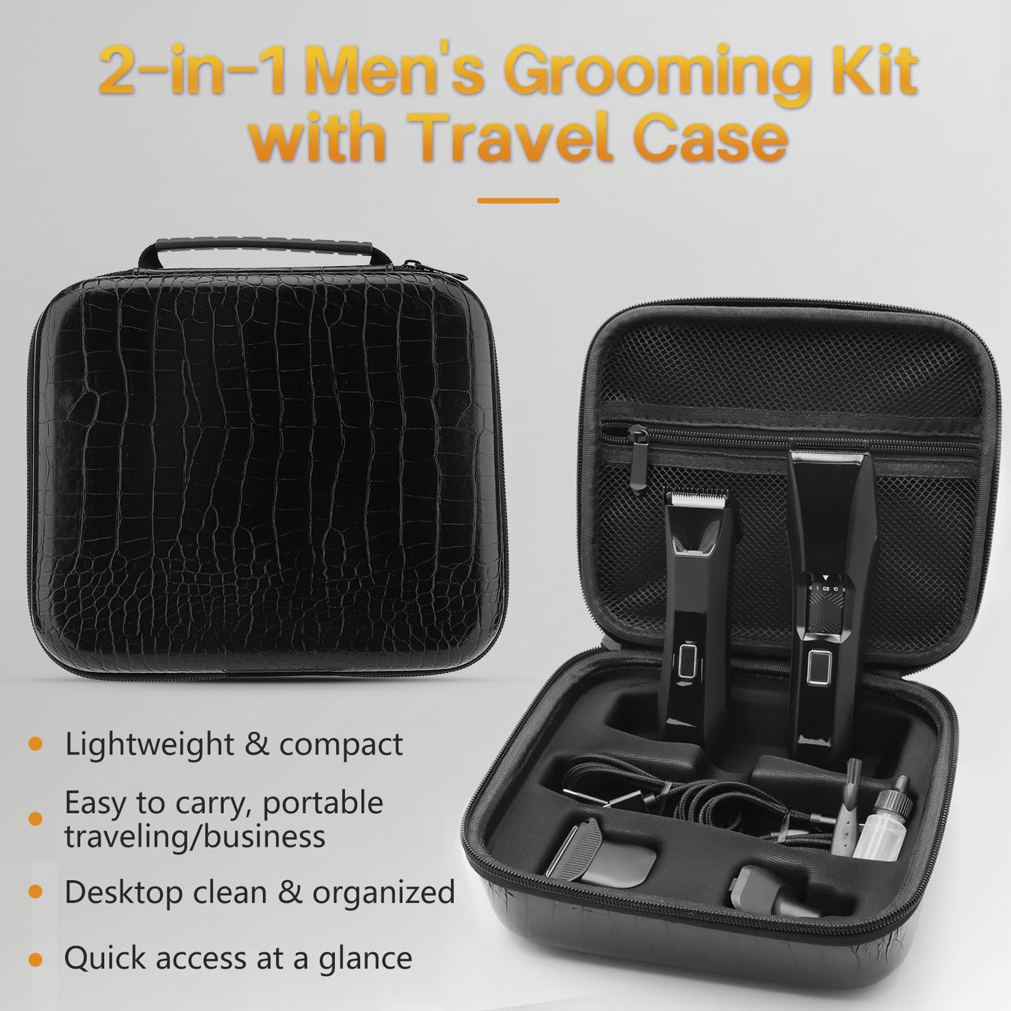 Beatslm Manscape Beard Trimmer for Men, Groin & Body Hair Trimmer, Ball Shaver, Nose Hair Clippers, All-in-One IPX7 Waterproof Men's Wet/Dry Groomer Kit, Rechargeable with Travel Case, LED Display