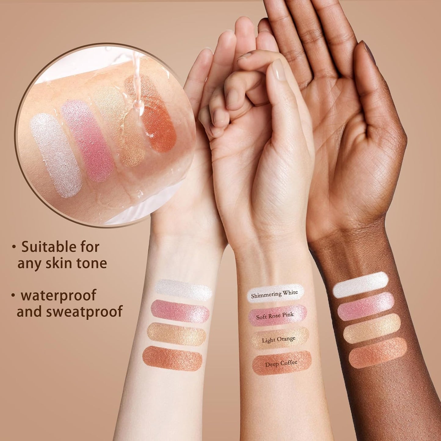 Eyes & Cheeks Makeup Palette - 4-in-1 Eyeshadow, Blush, Highlighter & Bronzer | Smooth Velvet Texture, Travel-Friendly Kit