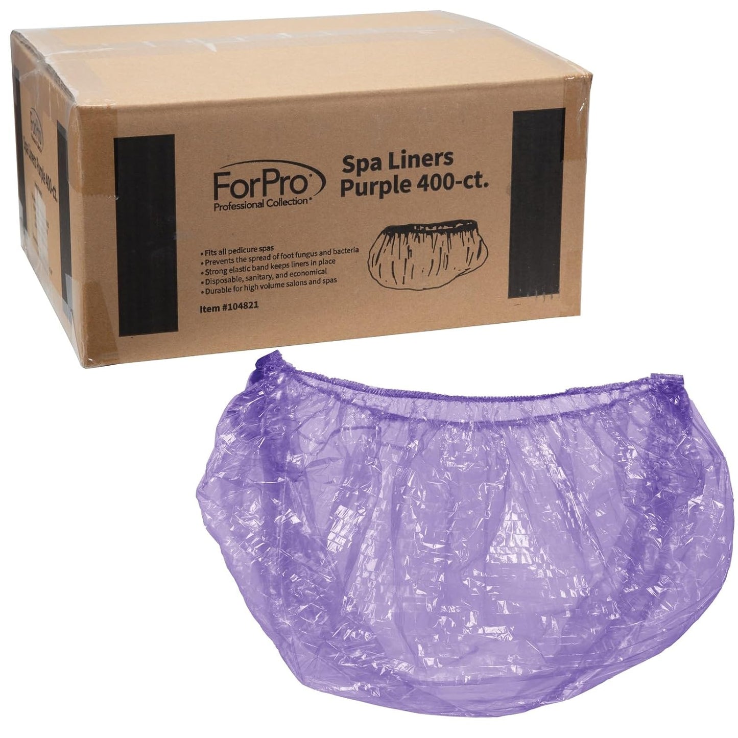 Professional Spa Liners - Disposable Pedicure Liners for All Spas | Clear, 100-Count