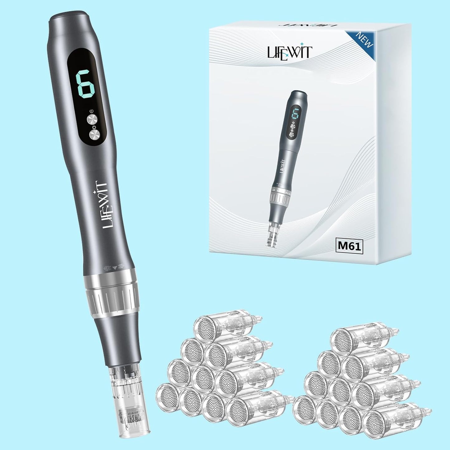 Microneedling Derma Stamp Pen - 0.25mm Dermastamp System for Skin Care | Effective Tool for Women