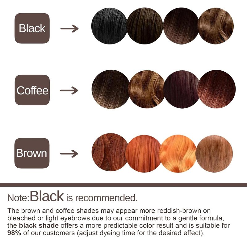 Lash Color Kit - At-Home DIY Eyebrow & Eyelash Color Set | Natural Ingredients, Temporary Color Up to 2 Weeks - 7ml (Black)