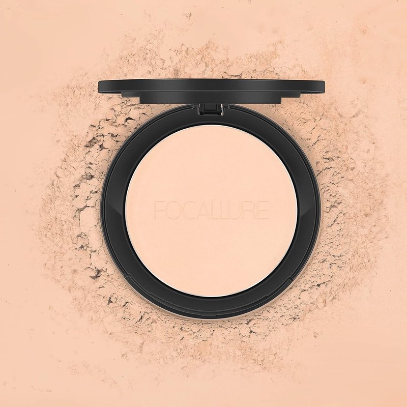 Flawless Pressed Powder - Control Shine & Smooth Complexion | Long-Lasting Matte Finish, Ivory Compact